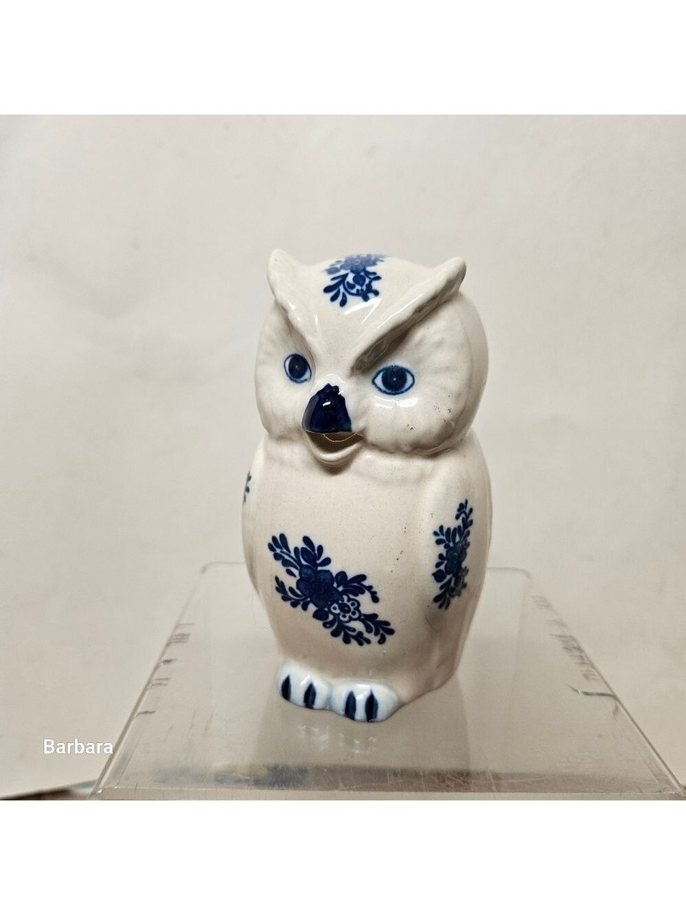 Vintage JSNY Phillipines Delftware Mini Owl Creamer
